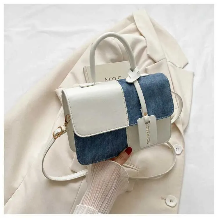 Modische Handtasche mit Spleißstruktur für das Pendeln im Sommer, stilvolle kleine quadratische Umhängetasche mit einer Schulter, Ba241216_voghion.com