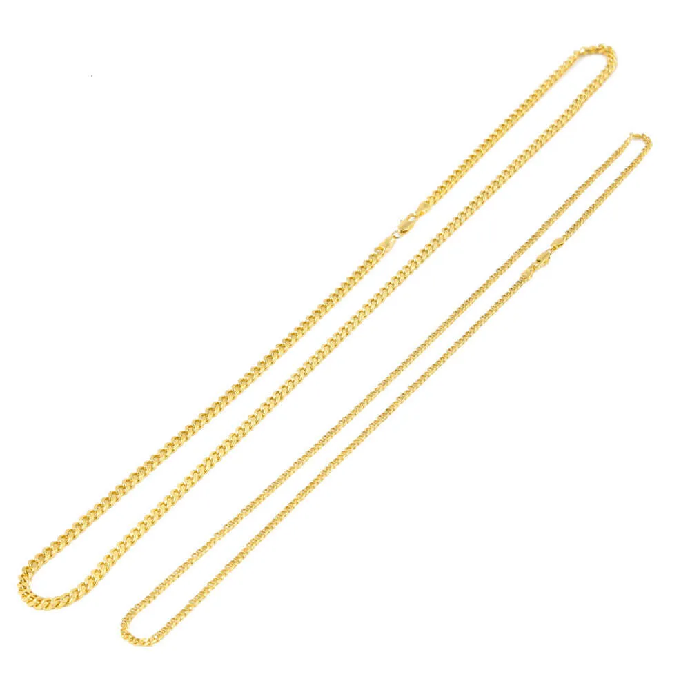 Collana Hip Hop cubana placcata Miami da uomo con ciondolo a catena in oro sterling, maglia cubana in argento_voghion.com