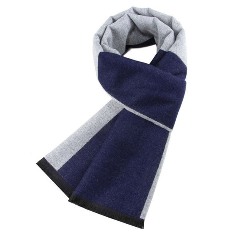 New Men's Scarves, Warm Thick Plaid Cashmere Scarves For Autumn And Winter_voghion.com