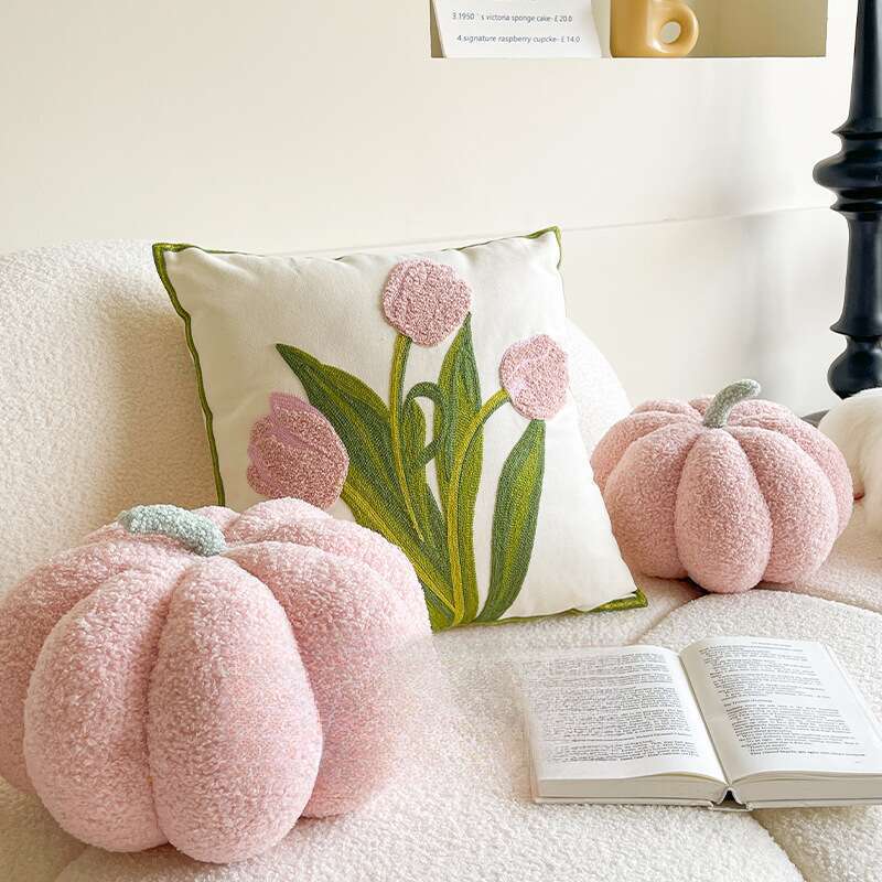 Tulip Cute Living Room Sofa Cushion Headrest Cushion Set_voghion.com