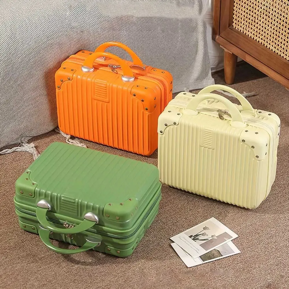 14 Zoll Mini Reeskoffer Portable Kosmetik Haltbar Hand Lage Organizer Make-up Kleng Passwuert Box Boarding Case_voghion.com