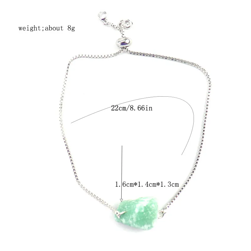 Charm Armbanden Verstelbare Push-pull Armband Vrouwen Gezondheid Anti-vermoeidheid Reiki Natuurlijke Ongepolijste Minerale Ruwe Steen_voghion.com