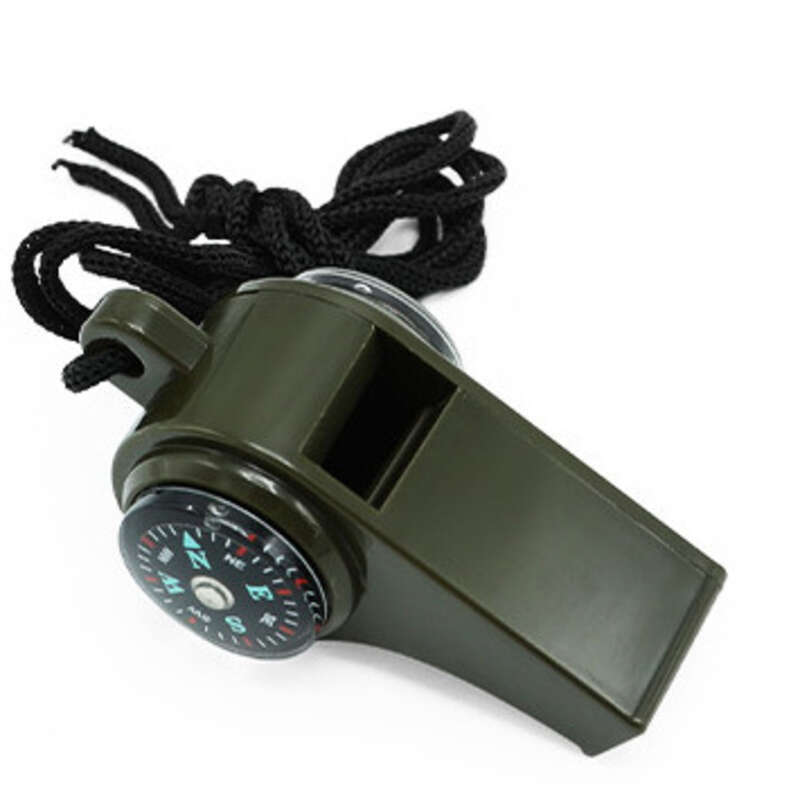 Fluier de antrenament pentru supraviețuire cu trei în unu, cu fluier, super puternic, echipament de salvare a vieții în aer liber_voghion.com