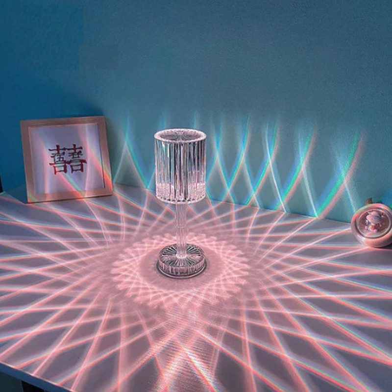 Diamant Schreibtisch Lampe Acryl Dekorative Schreibtisch Lampe Schlafzimmer Nacht Bar Kristall LED Nachtlicht Urlaub Geschenk_voghion.com
