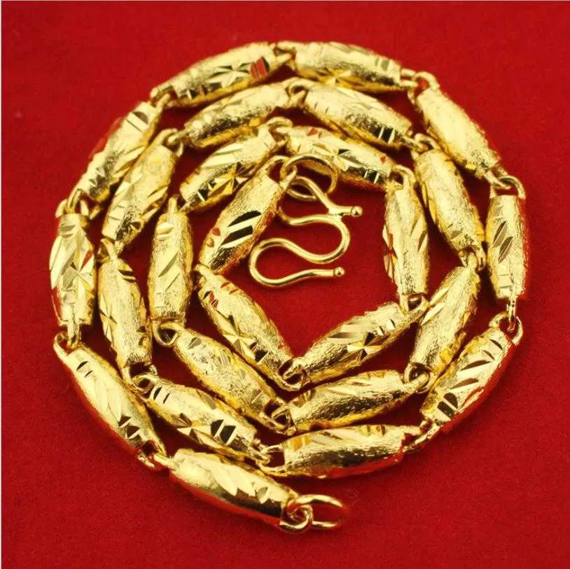 Männlicher Anhänger, klassischer massiver Gold gefüllter Männer-Anhänger aus Gelbgold für Männer, Partyschmuck, L2404_voghion.com