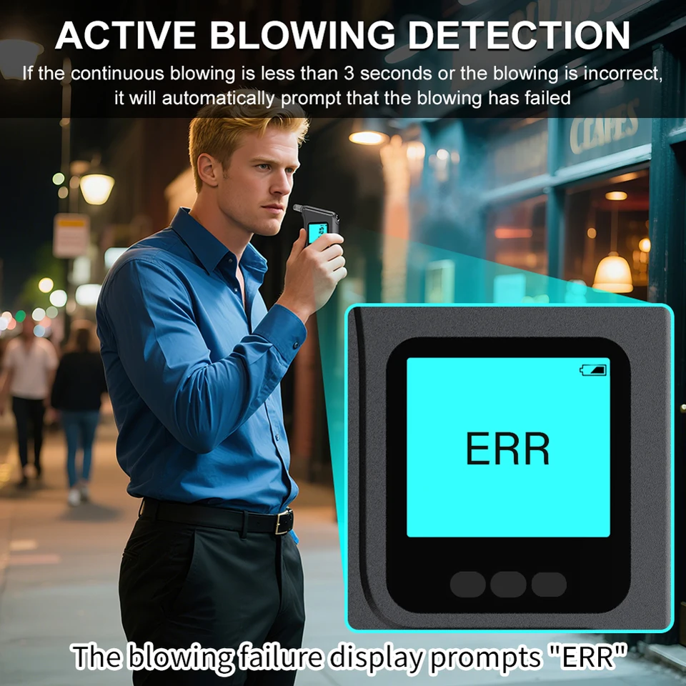 Professional Digital Alcohol Detector Portable Breathalyser For Home_voghion.com