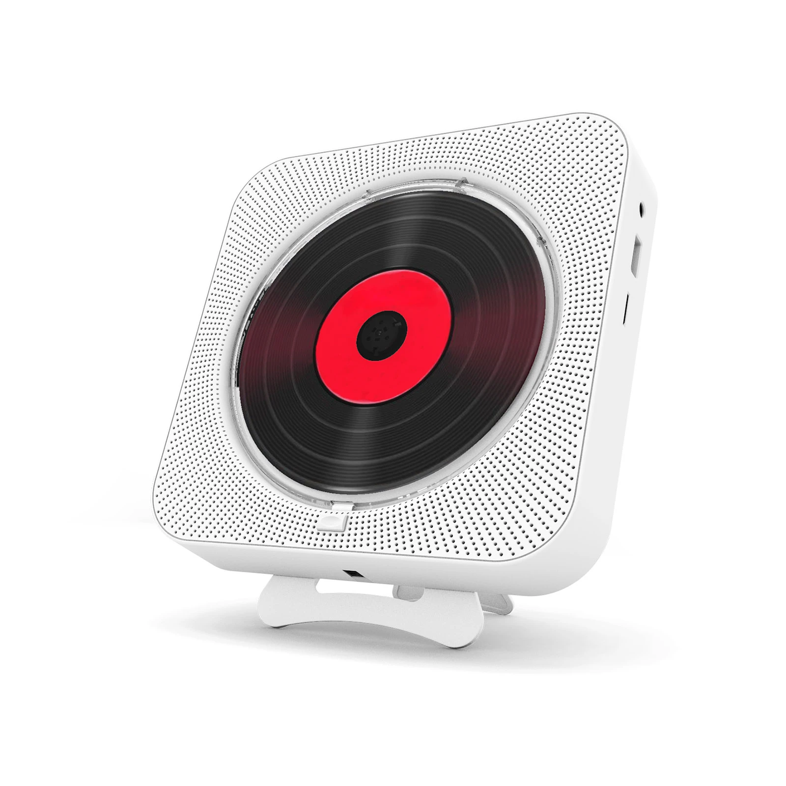 Portable CD Player Bluetooth Speaker Stereo CD Players LED Screen Wall Mountable CD Music Player with IR Remote Control FM Radio_voghion.com