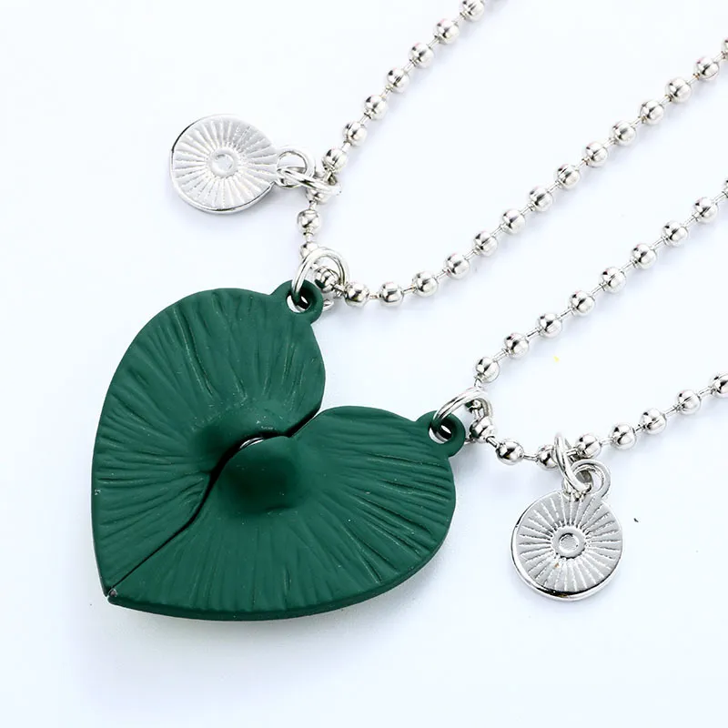 Pendant Necklaces 2PCS Cartoon BFF Couple Avocado Butterfly Dolphin Friends Chains Pandent Necklace Fashion Kids_voghion.com