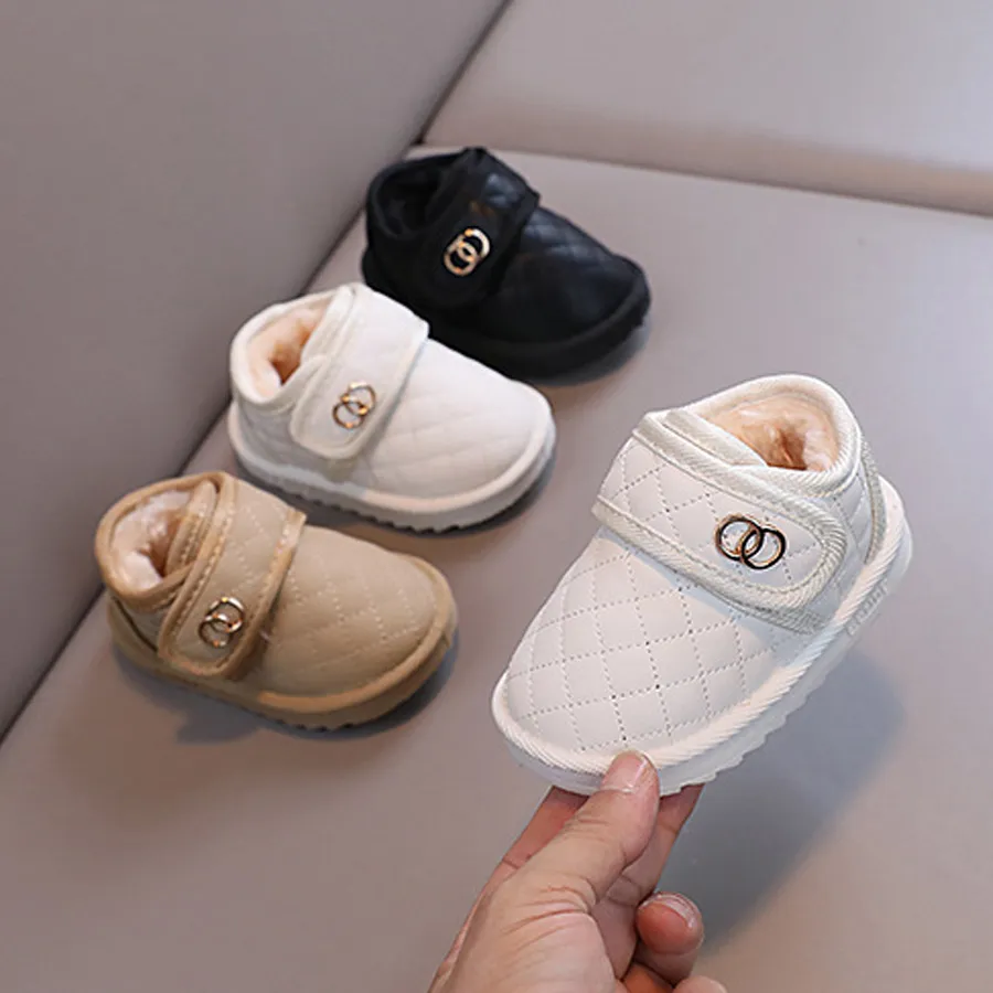 Baby Boys Girls Winter Warm Children's Snow Boots Cutefeet Kids Casual Shoes Anti-slip Outdoor Footwears Plus Cashmere_voghion.com
