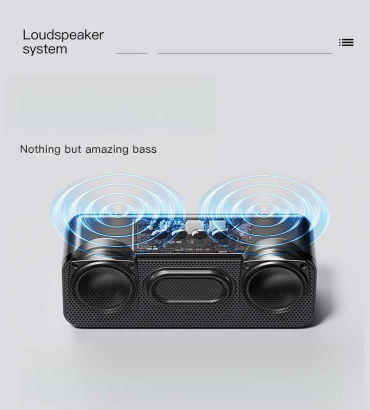 【 Kolekce 846 lidí 】 Modrý nabíjecí Bluetooth reproduktor Yue A62 s vysokou hlasitostí, subwooferem, mikrofonem a dlouhým..._voghion.com