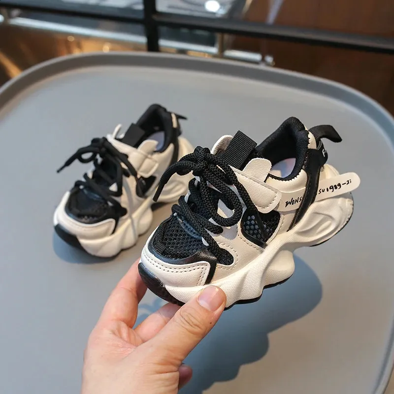 Childrens mesh breathable short chubby TPR running for boys and girls childrens casual sports shoes white tennis 3 4 5 6_voghion.com