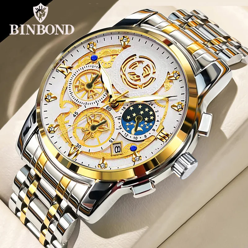 Luxury Men's Quartz Watch With Luminous Dial And Date Display_voghion.com