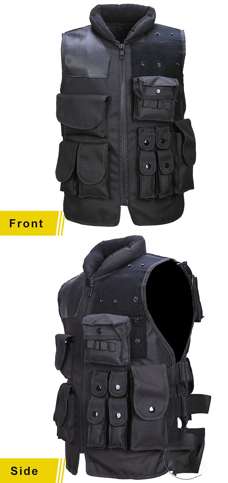 Entrenamiento militar al aire libre CS Multi-bolsillo táctico Molle Airsof Comba Armor Hombres Huning Painball Seguridad policial_voghion.com