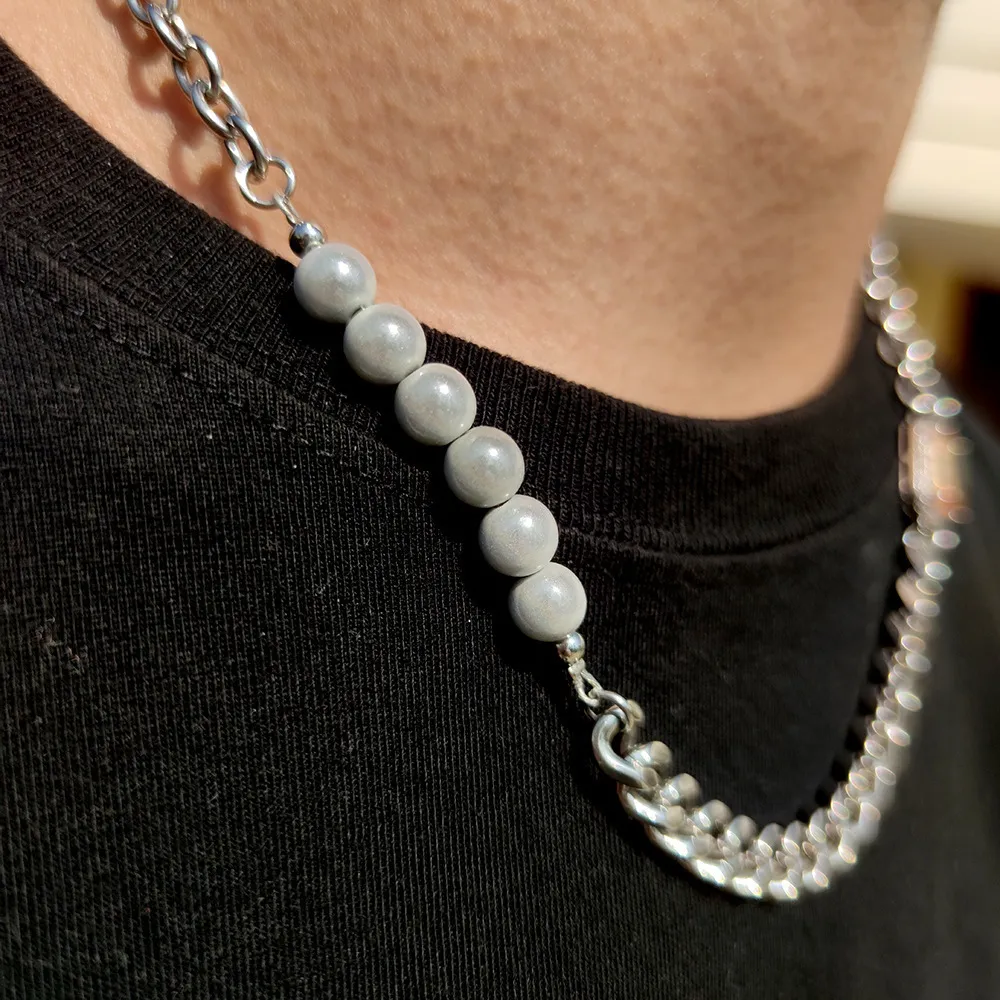 Zircon Chain Bracelet And Necklace Set For Couples Handmade_voghion.com