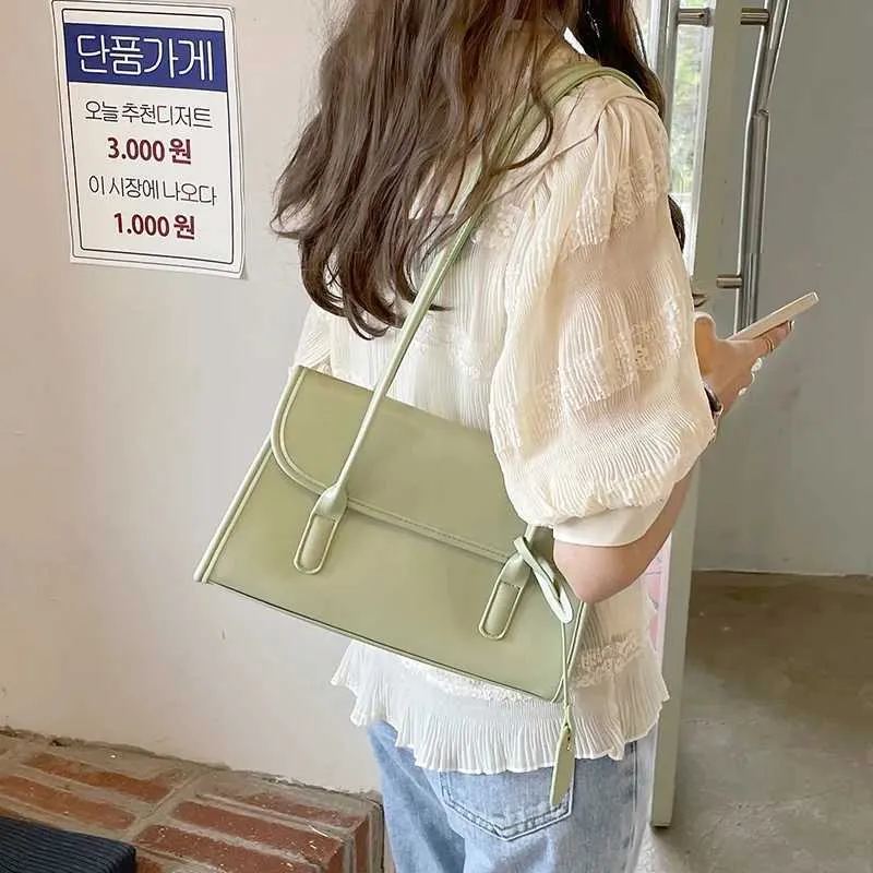 Sac à bandoulière en PU à texture française à la mode pour femmes, jaune, sous les aisselles, printemps/été 2024, pendentifs élégants, Handba241104_voghion.com