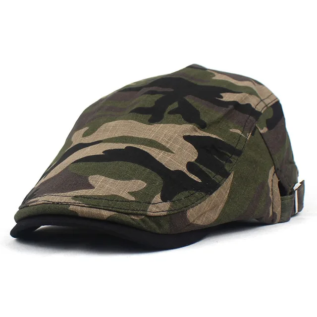 Hot Sale Summer Camouflage Newsboy Caps Men Cotton Flat Peaked Cap Women Painter Beret Hats 05_voghion.com