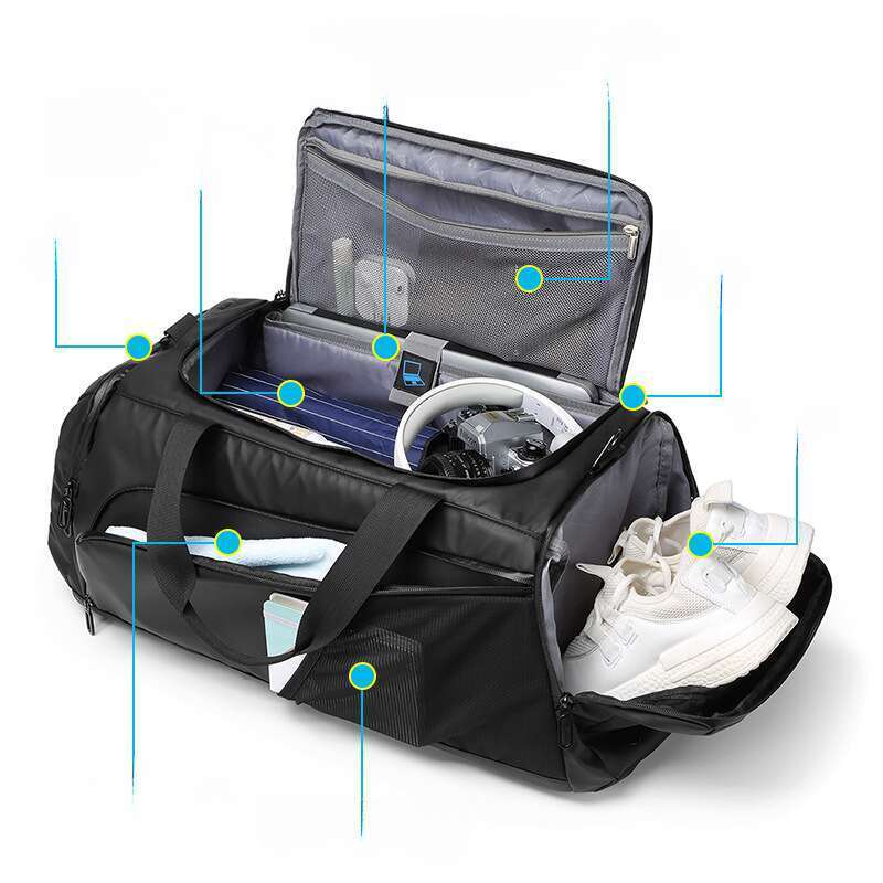 Bolsa de viaje premium para hombre Fitness con separación de ropa húmeda y seca_voghion.com