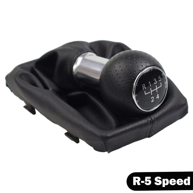 1Pcs 5/6 Speed Manual Gear Shift Knob Lever Stick Gaiter Boot Facelift Car Styg For Audi AUDI A4 B6 B7 2002-2008_voghion.com