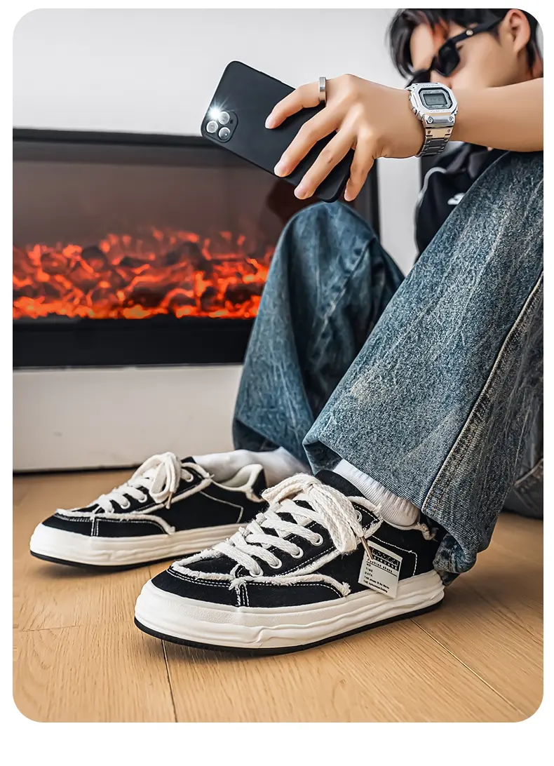 Męskie buty płócienne VASIBAEN, nowy styl na lato 2026, uniwersalne koreańskie buty sportowe na grubej podeszwie, idealne dla studentów_voghion.com