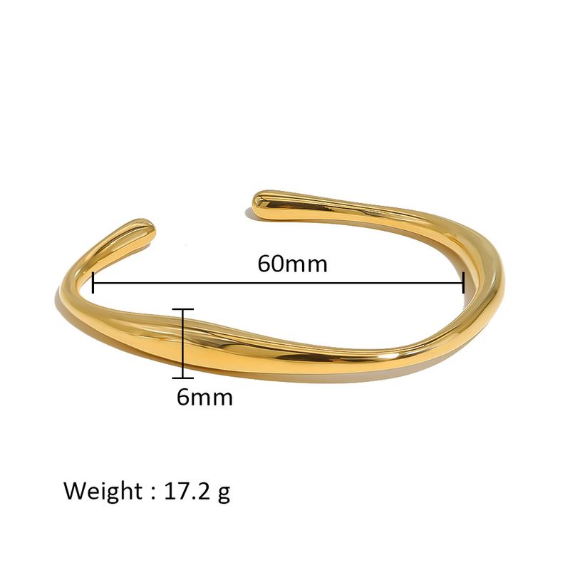 Brățară din oțel inoxidabil 316, placată cu aur de 14K, stil casual, simplu, culoare solidă, vrac_voghion.com