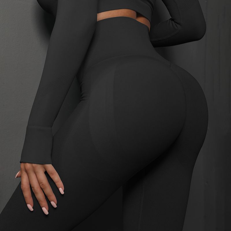 New High Waist Stretch Training With Peach Hips Yoga For Women's Outdoor Running And Fiess Pants_voghion.com