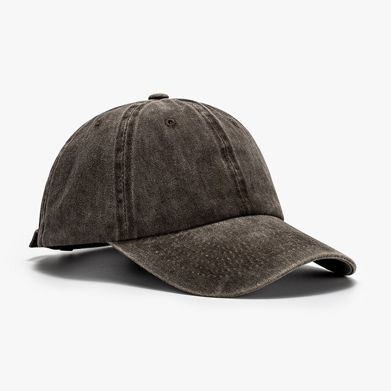 Japanese Soft Top Washed Retro Duckbill Cap With Curved Brim Versatile Student Casual Men's And Women's Outdoor Baseball Caps_voghion.com