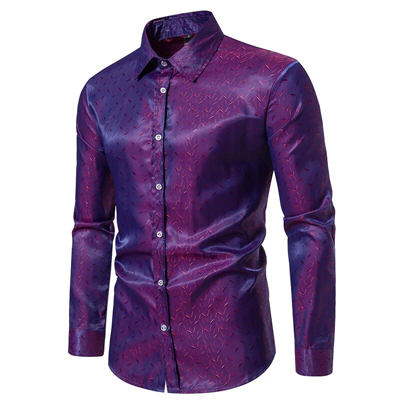 Neu Herren Langarm Button-Down-Hemden mit regulärer Passform, knitterfreies Freizeithemd mit Kragen_voghion.com