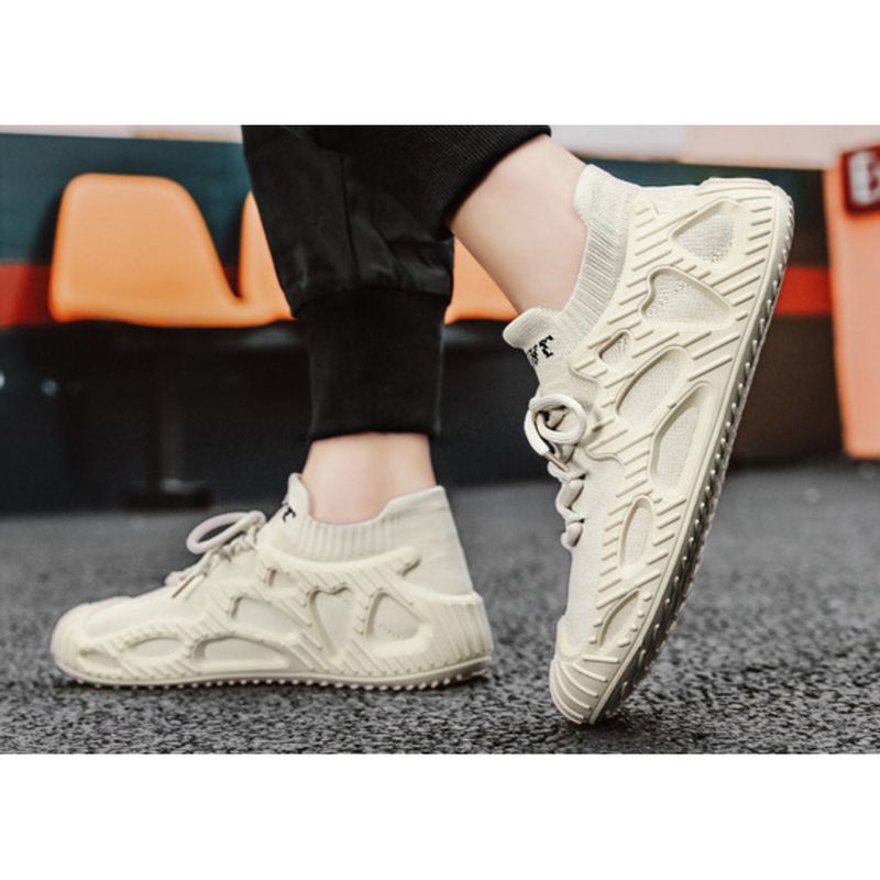 One Step Wandern und Bergsteigen, Full Wear Flyknit Obermaterial, atmungsaktive Sportschuhe_voghion.com