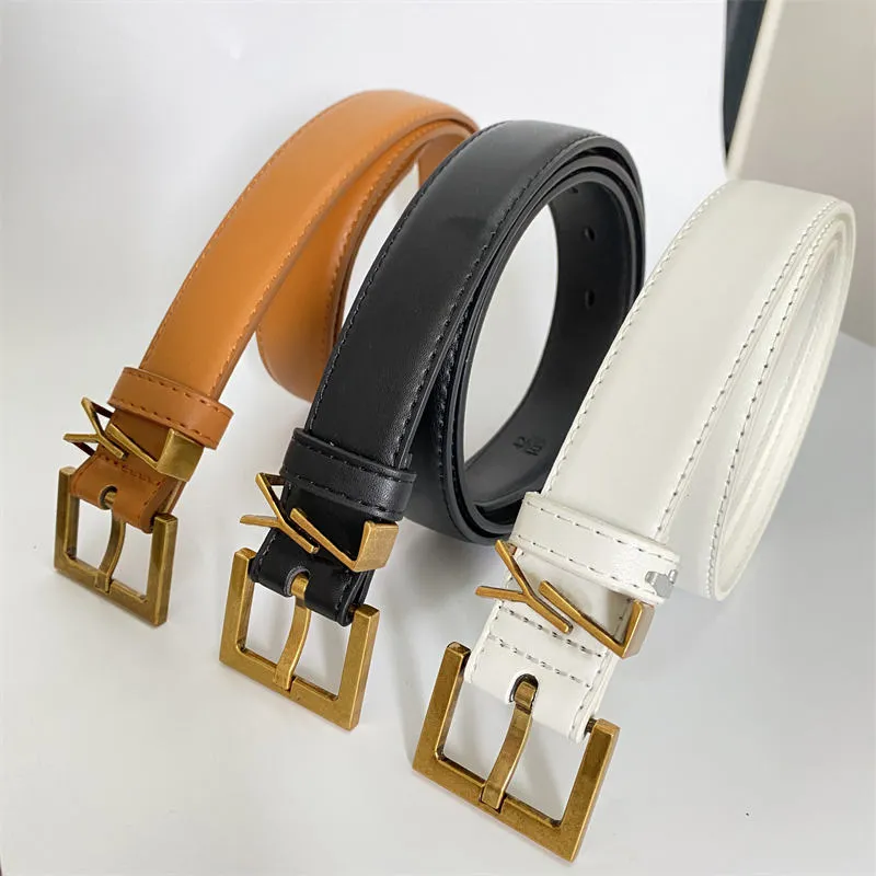 Herren für Damen 3,0 cm Breite Hochwertiger Herren-Designergürtel Schnalle Damenbund 6 Farben Optional Weiß Echt_voghion.com