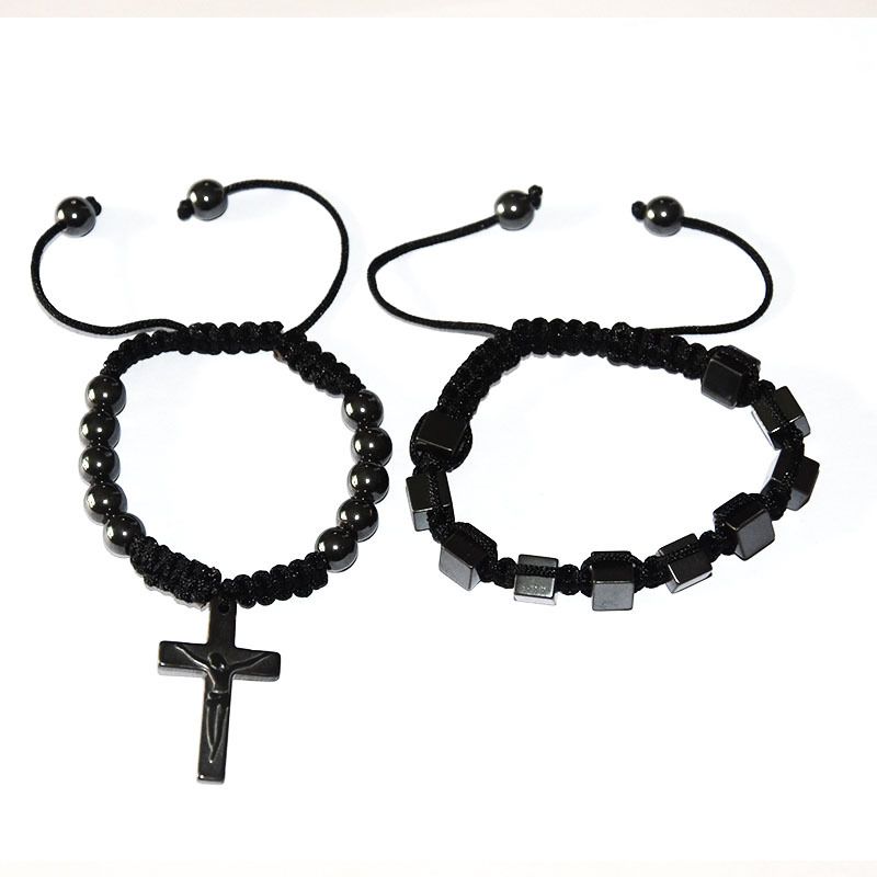 Neue Ankunft Einzigartige Charme Schmuck Tiger Kopf Schädel Perlen männer Braid Armband_voghion.com