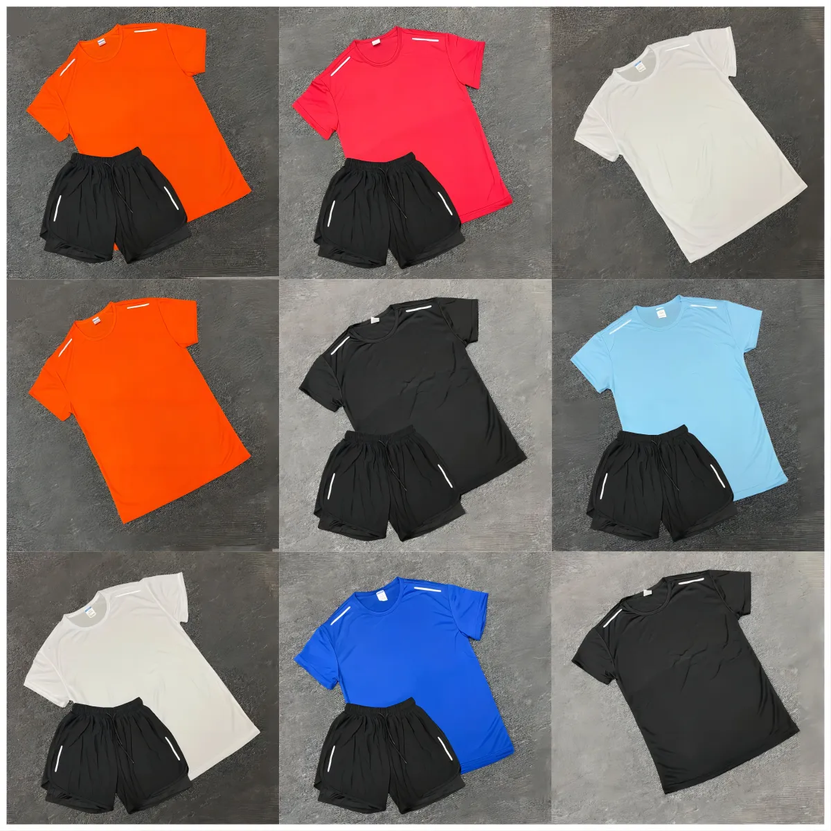 Mens Tracksuits Tech Set Designer Tracksuit T Shirts Shorts Two-piece Womens Fiess Suit Print Quick Drying And_voghion.com