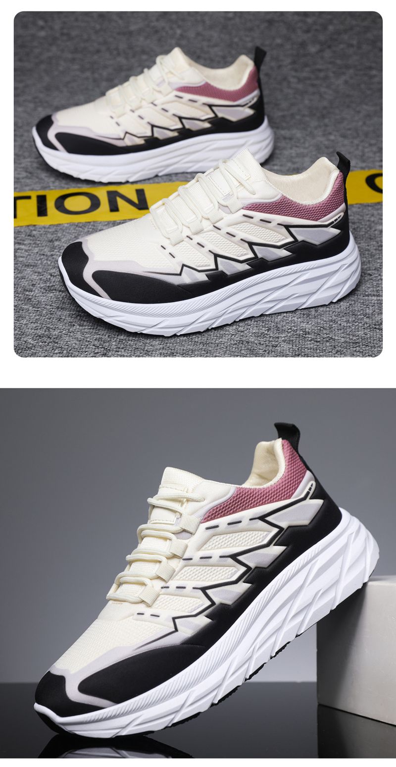 Frühling Neue 2024 Outdoor Bergsteigen Herren Freizeit Sport Leichte Laufschuhe Atmungsaktiv Dicke Sohle Papa Schuhe_voghion.com
