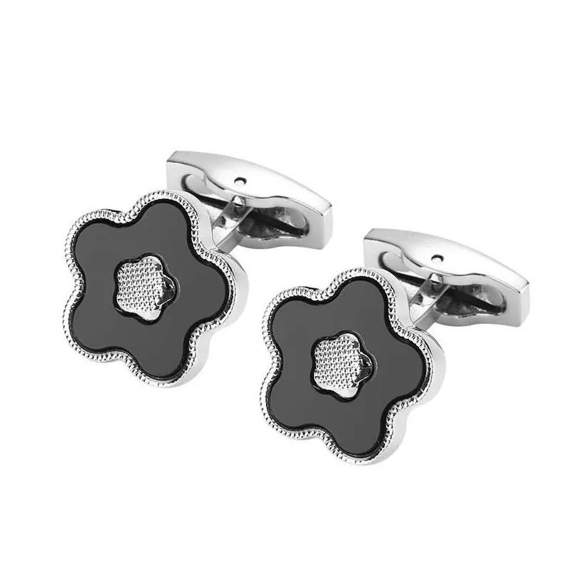 Manschettenknöpfe Gold Blume Französisch Hemd Manschettenknöpfe Schmuck Manschettenknopf Für Herren Marke Mode Link Hochzeit Bräutigam Taste 923 D3_voghion.com