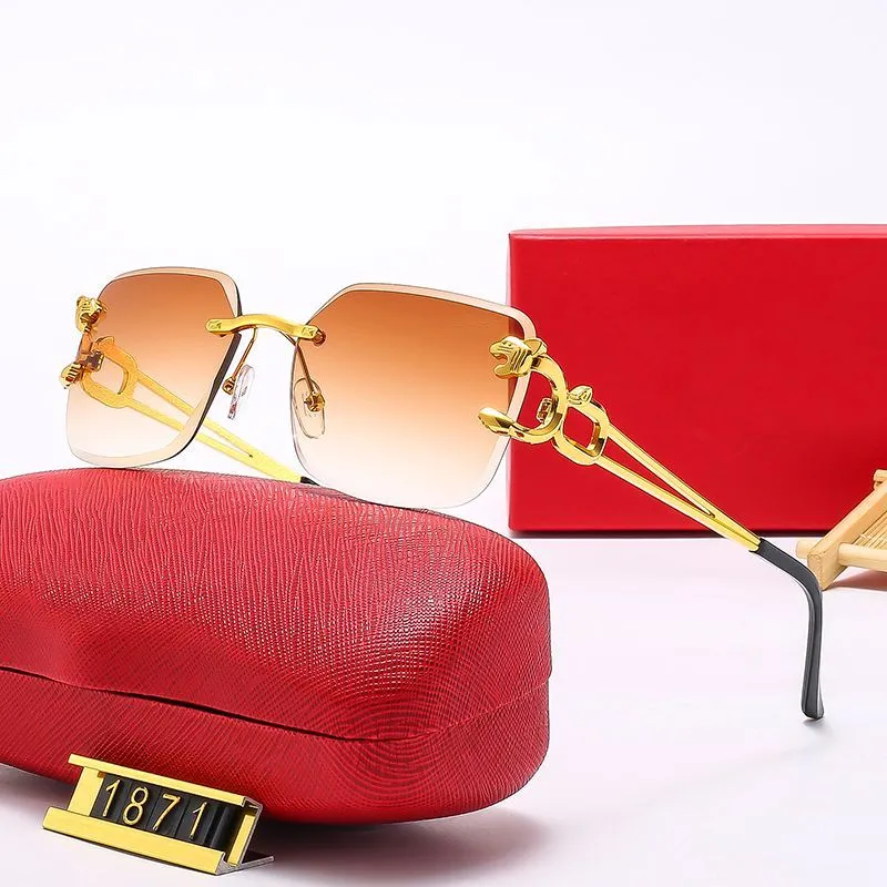 Designer Sunglasses For Men And Women Oversized Rimless Square Frame_voghion.com