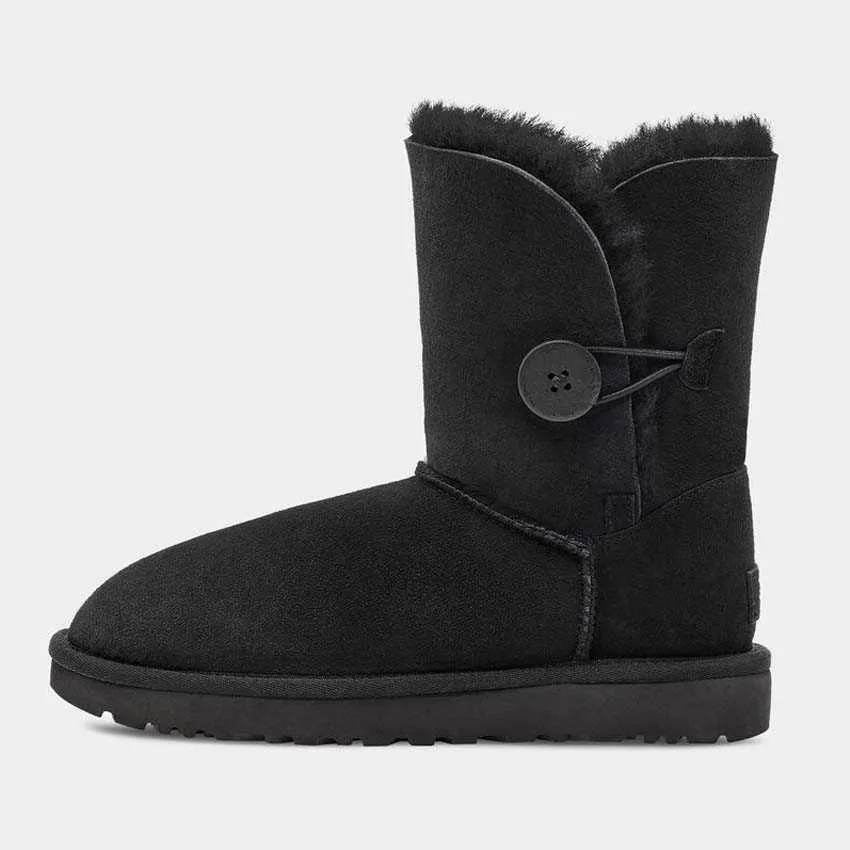 Designer AUS Snow DamesZwarte Enkel Platform Flats Combat Boots Lage Hak Veterschoenen Leren Kettingen Gesp Dames Kinderen_voghion.com