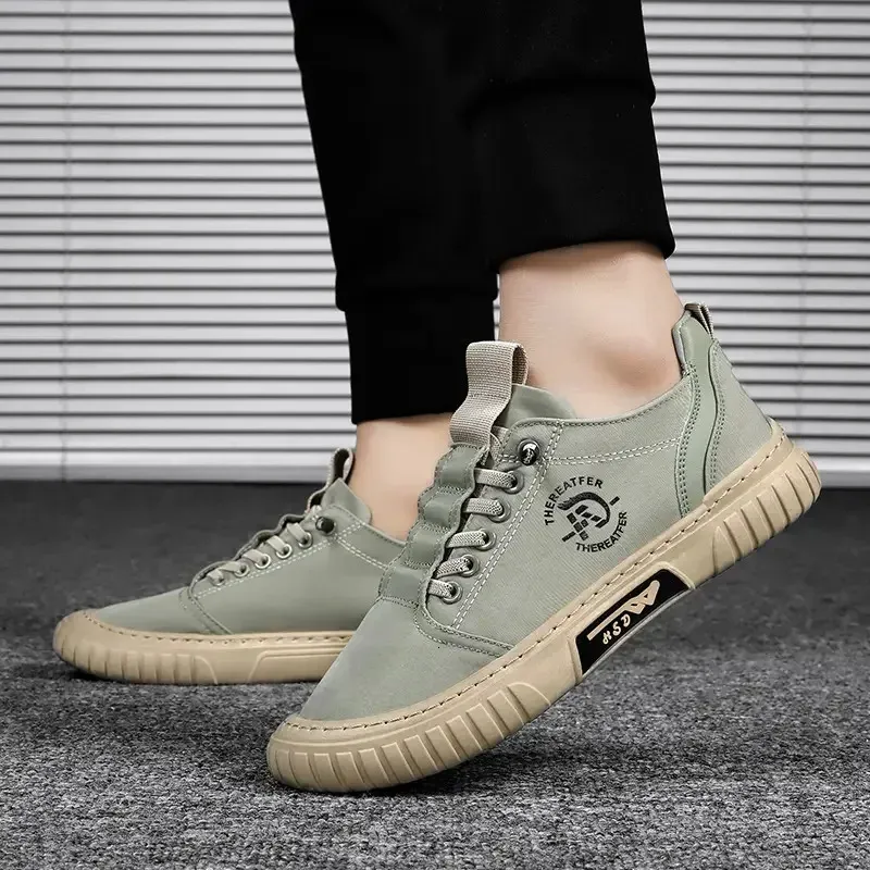 Baskets noires décontractées et respirantes pour hommes, chaussures de conduite, de marche, de tennis, de skate, plates, Zapatillas Hombre 240617_voghion.com