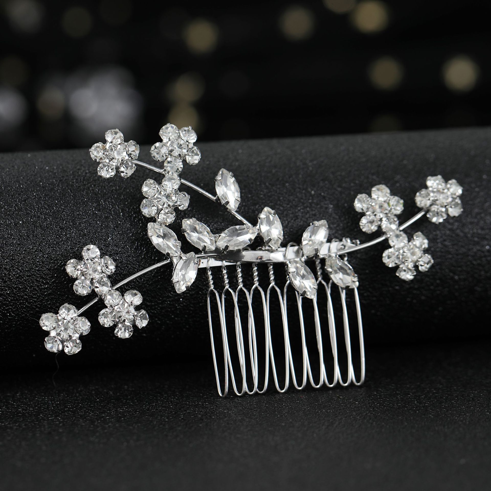 Pettine per capelli con strass Mailang, piccolo copricapo da sposa scintillante, accessori e trucco, spedizione gratuita, accessori per abiti, pettine per capelli per l'ospite di compleanno_voghion.com