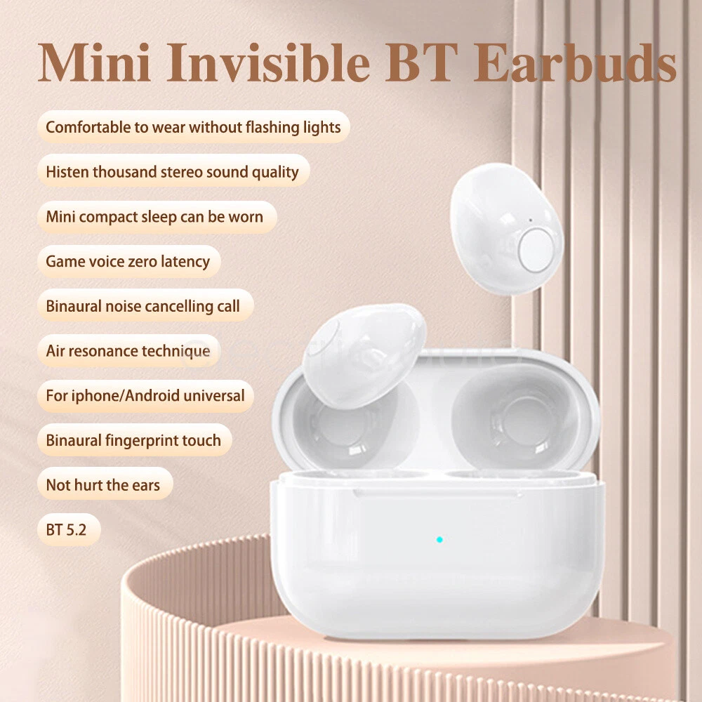 Invisible TWS Micro Bluetooth Earbuds Sleep Mini Wireless Earphones US_voghion.com