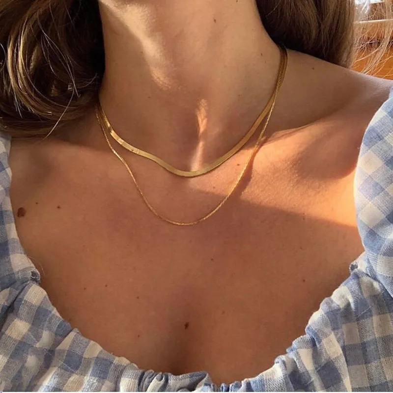 Chains Classical Multilayer Necklace Woman Party Gift Fashion Jewelry_voghion.com