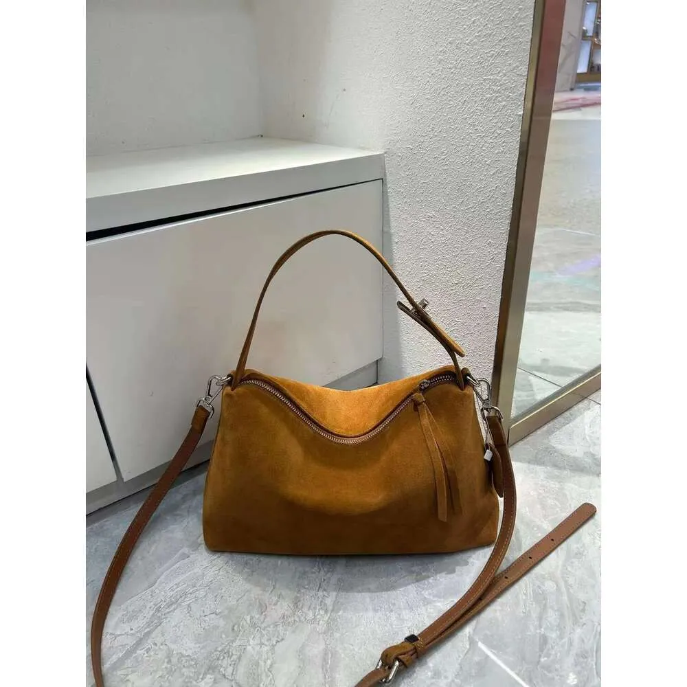 High Quality Designer Bags Fashion Autumn Winter Big Boston Tote Soft Matte Suede Cow Leather Women's Handbag Shoulder_voghion.com