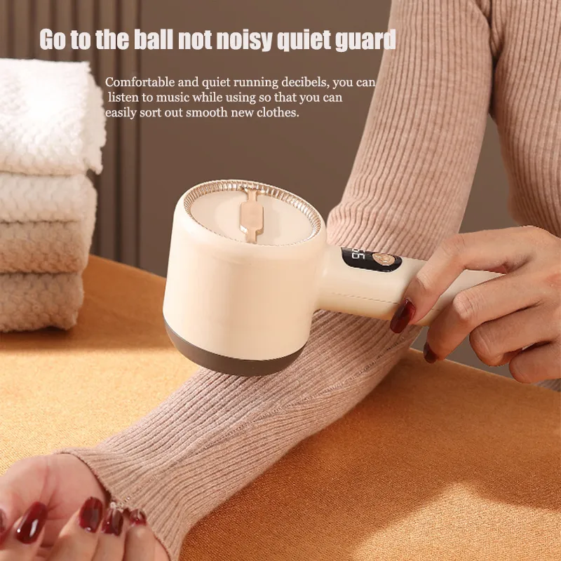 Rechargeable White Fabric Shaver - Clothes Hair Remover For Wardrobe Maintenance
_voghion.com