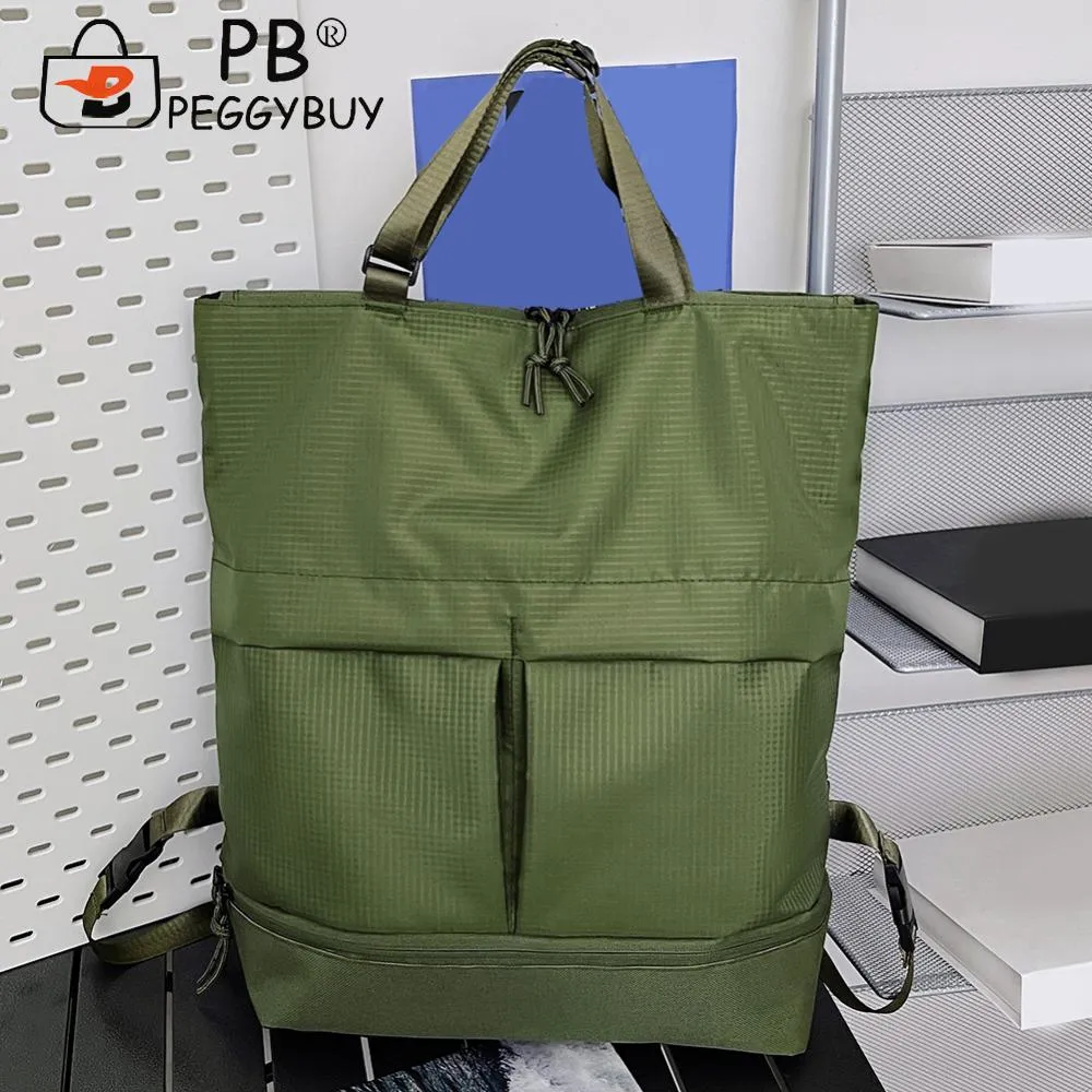 Unisex Travel Backbag Lightweight Women&Men Carry On Backpack Large Capacity Solid Colour Multifunctional Versatile_voghion.com