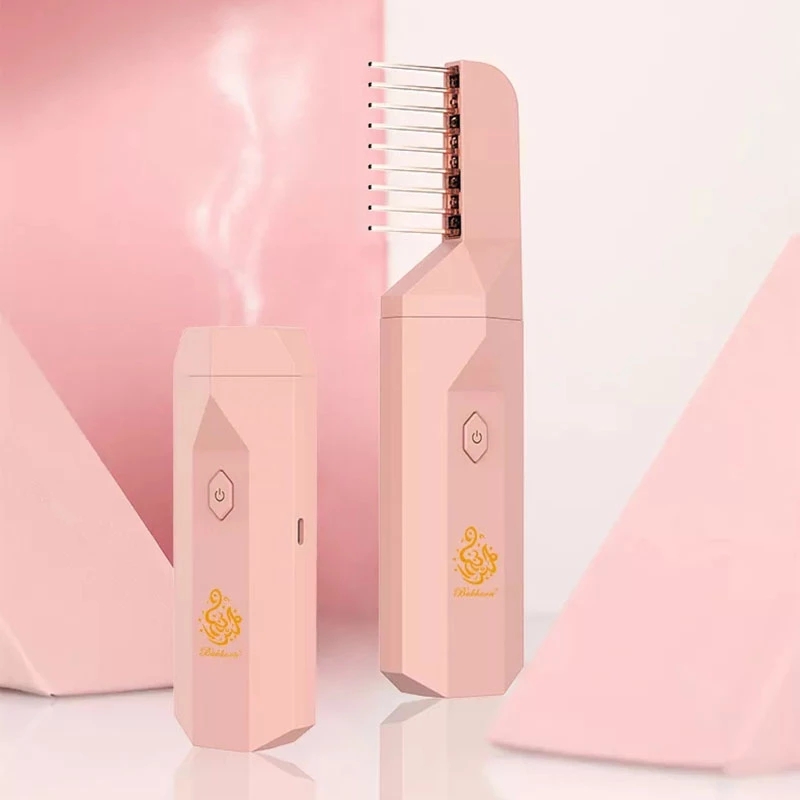 Spazzola per capelli elettrica Bruciatore di incenso per Bakhoor Ramadan Dukhoon Diffusore di aromi arabi per casa Ufficio Auto Ricaricabile Mini USB_voghion.com