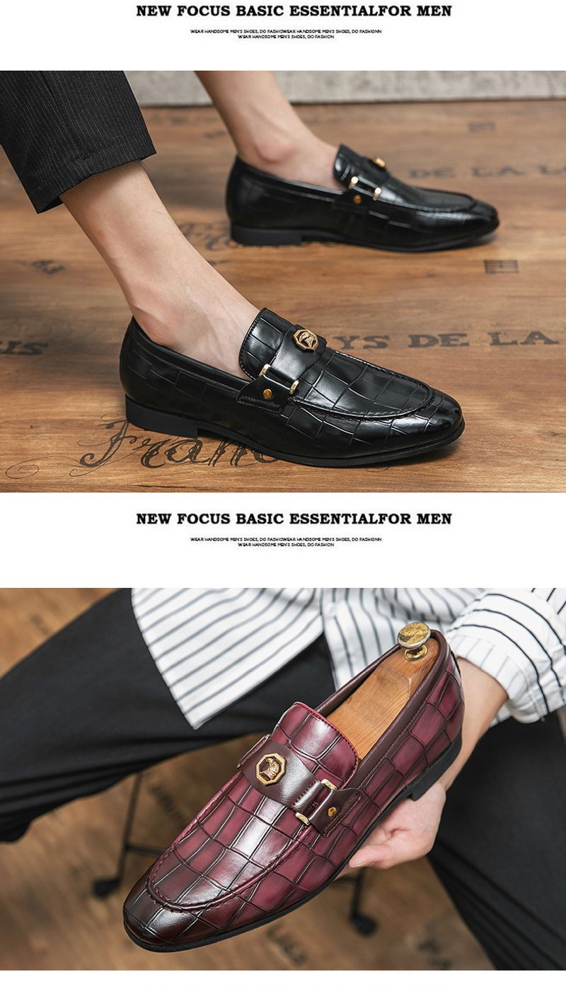 Men’s Shoes large size business men's loafers formal breathable lazy office professional leather shoes_voghion.com