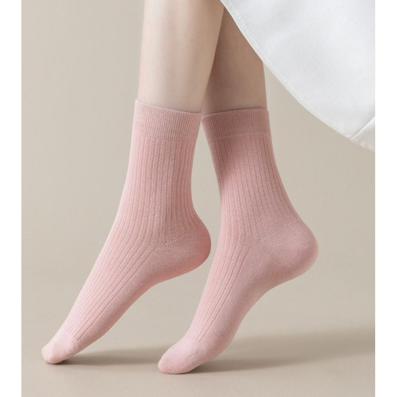 Baumwoll-Kindersocken in halblanger Länge, Frühlingsstile, vielseitig einsetzbare Strümpfe mit weitem Hals, trendig, antibakteriell, Deodorant,_voghion.com