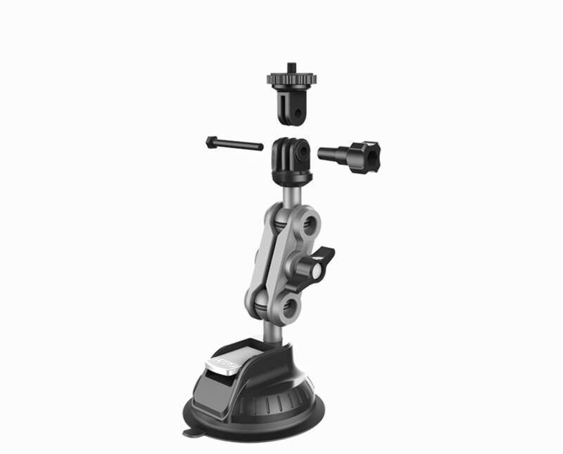 Suport de telefon pentru fotografie montat în mașină, Unghi de vizualizare auto, Ventuză DJI Gopro, Cameră video cu mișcare, Dispozitiv Pan Tilt_voghion.com