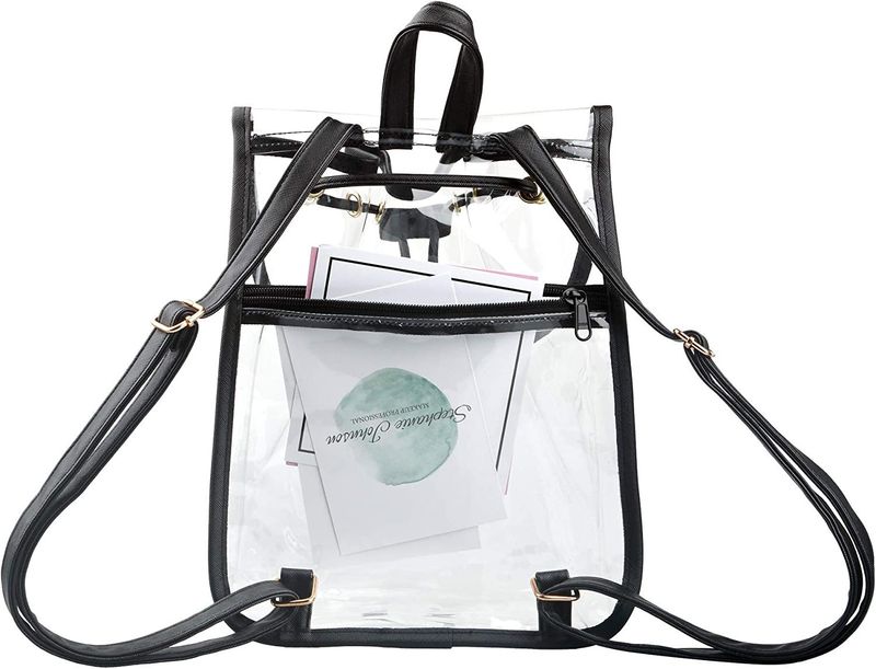 Zaino visivo da viaggio per esterni trasparente di grande capacità in PVC Andralyn_voghion.com