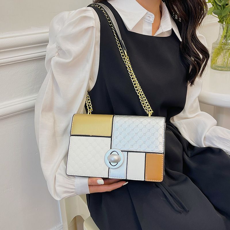 High-End-Tasche für Damen 2023 neue modische Schulter-Umhängetasche Kontrastfarbennähte große Kapazität kleine_voghion.com