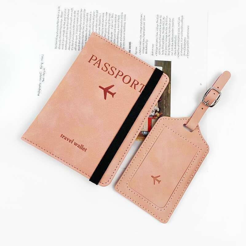 Borsa portapassaporto con etichetta per bagaglio in pelle multicolore con manicotto che cambia colore_voghion.com