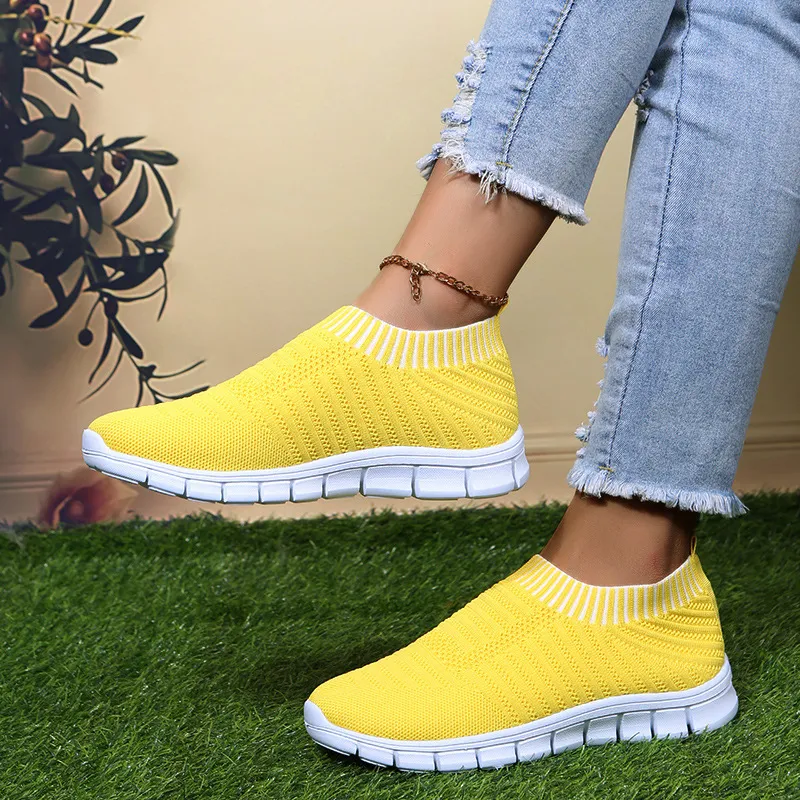 Sneakers da camminata donna traspiranti con suola platform_voghion.com